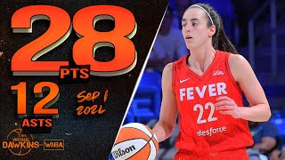 Caitlin Clark Drops 28 Pts x 12 Asts vs Wings 🔥  September 1 2024 [upl. by Zaid]