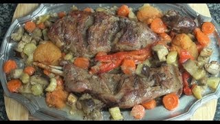 Patas de cabrito al horno con verduras Vídeo receta 113 Aquí cocinamos todos Cooking [upl. by Naveb]