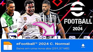 NOVO EFOOTBALL PES PPSSPP LITE 2024 100 ATUALIZADOBRASILEIRÃO EUROPEU NOVAS FAÇES NARRAÇÃO BR [upl. by Airotnes]