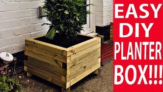 How to Make a Wooden Planter Box  The Easy Way to Build a DIY Planter Box  DIY Decor Ideas [upl. by Anatolio487]