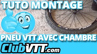 Montage pneu vtt avec chambre à air  079 [upl. by Sall]