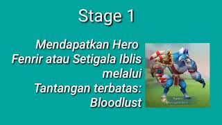 Stage 1  Lords Mobile Tantangan Terbatas Bloodlust  Cara dapat Hero Fenrir Serigala Iblis [upl. by Eadwine589]