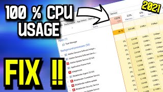 ➢Fix 100 CPU usage in windows 10  High CPU usage problem fix  stuck on 100 CPU usage [upl. by Sheffie]