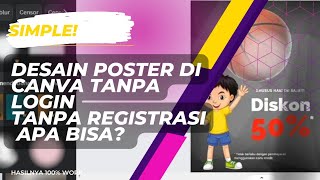 How To Design Using The Canva Application Without Register Or Login  Desain Di Canva Tanpa Daftar [upl. by Cynara268]