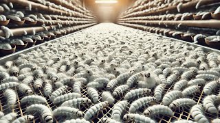 The Biggest SilkWorm Production Line That Will Leave You SPEECHLESS [upl. by Lertnahs864]