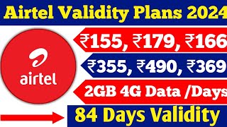 Airtel Recharge Plans 2024  Airtel Prepaid Recharge Plans  Airtel New Recharge Plans amp Offers list [upl. by Gervais]