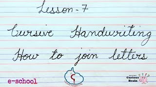 Cursive handwriting lesson 7  How to join cursive letters Tutorial  step by Step [upl. by Desai]