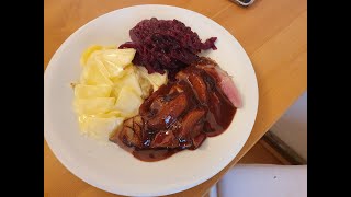 leckeres einfaches Weihnachtsessen  Entenbrust mit Apfelrotkohl und Kartoffelgratin [upl. by Otinauj]