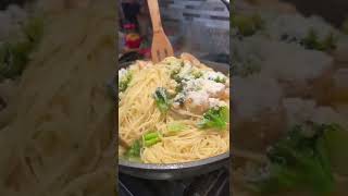 Angel hair pasta with shrimp amp broccoli [upl. by Idona]