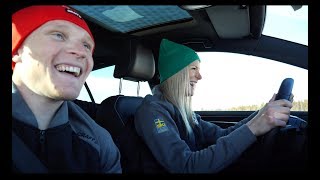 LEARNING FRIDA KARLSSON HOW TO DRIVE ON ICE [upl. by Sinnod]