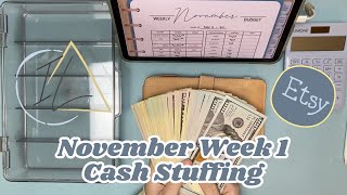 First November Cash Envelope Stuffing  Lower Bills Higher Savings [upl. by Attenal]