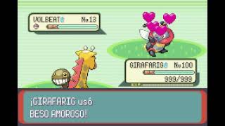 POKEMON EMERALD  GIRAFARIG  BESO AMOROSO  LOVELY KISS [upl. by Aitam]