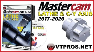 MASTERCAM 20172020  Lathe amp CY Axis  66 Tool Settings amp Stock Setup  vtprosnet 20182019 [upl. by Sibel]