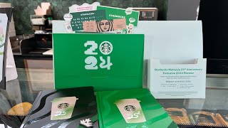 Starbucks Malaysia 🇲🇾 25 Anniversary Exclusive 2024 Planner ☕️ [upl. by Buff]