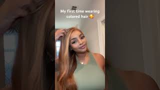 I am loving this ginger color wig protectivestyles beginnerwig coloredhair lacewigs [upl. by Palmira]