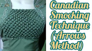 HOW TO DO CANADIAN SMOCKING  ARROWS METHOD  CANADIAN SMOCKING [upl. by Narrad326]