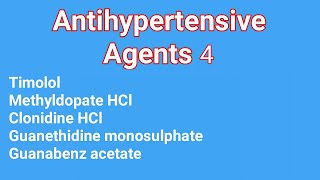 Antihypertensive agents 4  Medicinal Chemistry  III B Pharm V Sem  Unit 2  III Pharm D [upl. by Synn350]