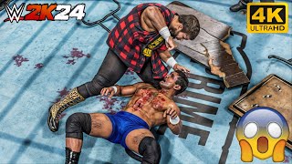 WWE 2K24  Randy Orton vs Mick Foley  No Holds Barred Match  4K60 [upl. by Sedicla]