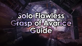 Destiny 2 How to Solo Flawless The Grasp of Avarice Dungeon [upl. by Kreegar]