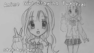 How to draw Anime School Girl Body  stepbystep  beginners tutorial [upl. by Nahte]