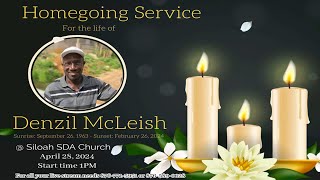 Denzil McLeish Homegoing Service [upl. by Nivej]