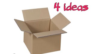 4 Super Cardboard boxes Ideas  4 Cardboard box Organizer Ideas  Best out of waste  DIY [upl. by Bubalo350]