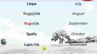 Lithuanian Vocabulary  Months and seasons [upl. by Dray]