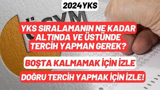 YKS2024 Sıralamanızın Ne Kadar Altında  Üstünde Tercih Yapmalısınız❓ Boşta Kalmayın [upl. by Wolfgram]