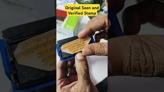 Original Seen and Verified trodat self inking Stamp trodat stamps viralshorts [upl. by Berty]