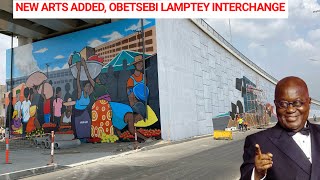 New Murals and Designs Added To Obetsebi Lamptey Interchange 🇬🇭 [upl. by Robbert4]