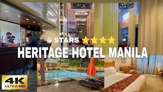 Outstanding 4 Stars Heritage Hotel Manila Philippines 🇵🇭 4K Walking Tour  Len TV Vlog [upl. by Grenville]