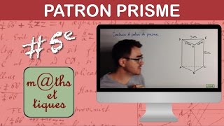 Faire le patron dun prisme  Cinquième [upl. by Llabmik]