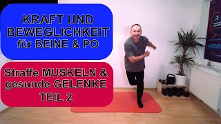 STRAFFE MUSKELN GESUNDE GELENKE  KRAFT für BEINE amp PO 🍑💪 Teil 2 beintraining fitwerden fitover50 [upl. by Kipper]