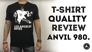 High Quality Blank T Shirt Review For Printing  Anvil 980 [upl. by Trilly700]