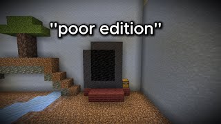 Minecraft Poor Edition Speedrun New World Record [upl. by Enelrihs]