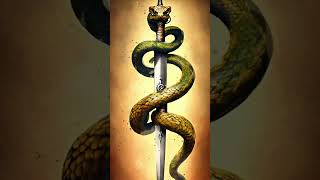 The king snake coiled around the Sword NoCopyright wow snake creativecommons amazing [upl. by Ramsa]