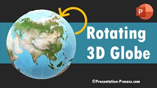 Rotating 3D World Map Animation using PowerPoint Office 365 [upl. by Annhej644]