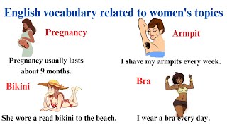 English vocabulary with Sentences  Learn English Names womens related topics [upl. by Esorlatsyrc]