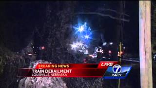 Train derails in Cass County Neb [upl. by Eyaf178]