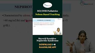 MDDNB Pediatrics  NBT  Steroid sensitive Nephrotic Syndrome  Raaonline  Shorts pediatrics [upl. by Marlowe927]