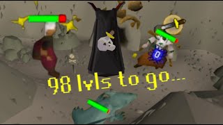 Prayer Flicking Rats for Slayer Levels GIM Untrimmed Slayer Cape 1 [upl. by Agarhs]