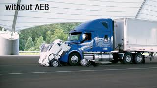 Large truck automatic emergency braking demonstration [upl. by Chucho]