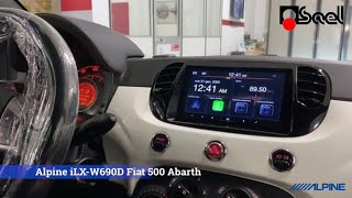 Alpine iLXW690D su Fiat 500 Abarth  autoradio CarPlay [upl. by Ruy]