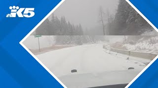 Speeding drivers end up in ditch on Snoqualmie Pass officials say [upl. by Herr476]