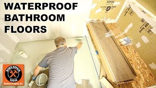 How to Waterproof Bathroom FloorsHydro Ban Method  by Home Repair Tutor [upl. by Leta]