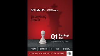 Sygnus Credit Investment  Q1 September 2024 Earnings Call [upl. by Bergstrom720]