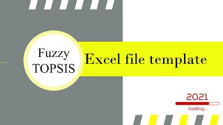 fuzzy topsis in excel step by step full version tutorial  Excel template file xls [upl. by Hedda]