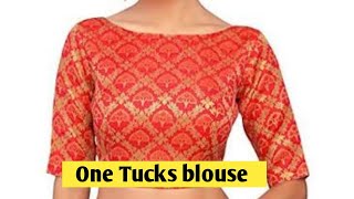 One tucks blouse cutting and stitching in hindidesigner blouse cutting and stitching [upl. by Nyhagen]