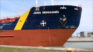 Tanker ship JANA DESGAGNÉS at Lock1 Welland Canal 2014 [upl. by Suhsoj604]