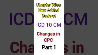 ICD 10 CM Chapter Wise All Changes  Big Changes In CPC  Medical Coding shorts [upl. by Catie]